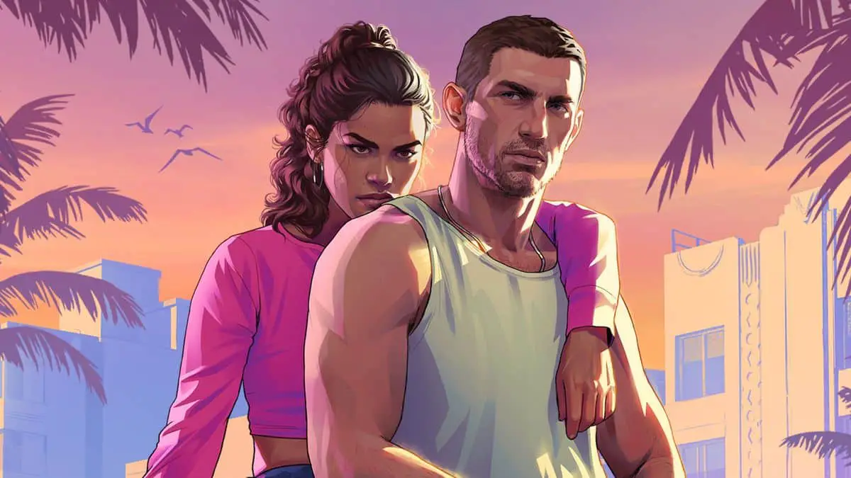 Imagem do GTA VI com destaque para o download gratuito.