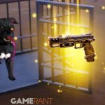 John Wick em Fortnite com sua pistola mítica