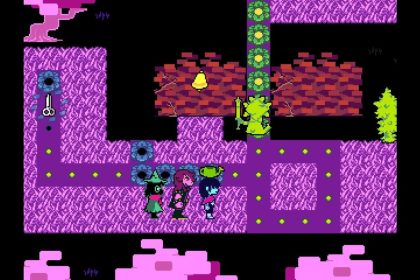 Screenshot do Jardim do Reino das Flores em Deltarune