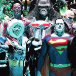 Batman enfrentando Brainiac em quadrinhos da DC Comics