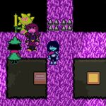 Cena do puzzle do bloquinho de cogumelo em Deltarune Capítulo 5