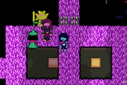 Cena do puzzle do bloquinho de cogumelo em Deltarune Capítulo 5