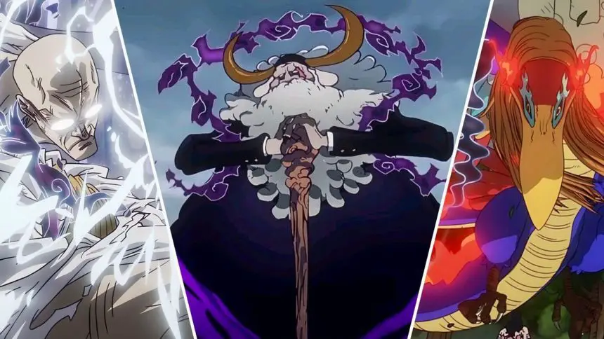 Cinco Anciãos de One Piece em destaque