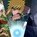 Naruto e seus professores em treinamento