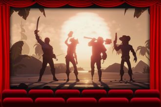Cenas dos jogos Sea of Thieves e Gears of War