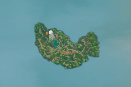 Explorador em Solarpunk com mapa nas mãos
