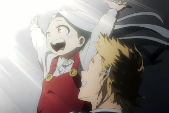 Logo de My Hero Academia com Eri em destaque