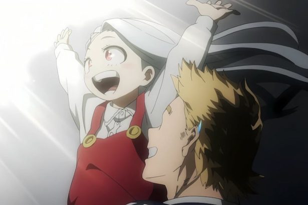 Logo de My Hero Academia com Eri em destaque