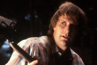 Capa do filme Arachnophobia com uma aranha