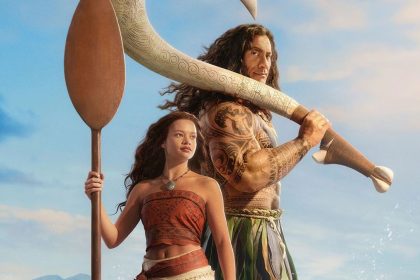 Imagem do filme Moana (2026) com os personagens principais.