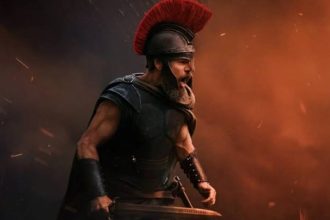 Matt Damon e Christopher Nolan durante as gravações de 'The Odyssey'