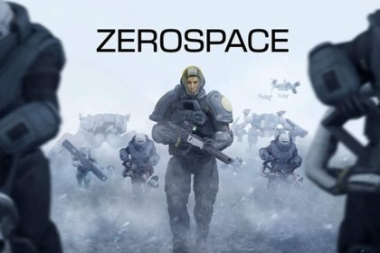 Capa do jogo ZeroSpace mostrando espaço e naves