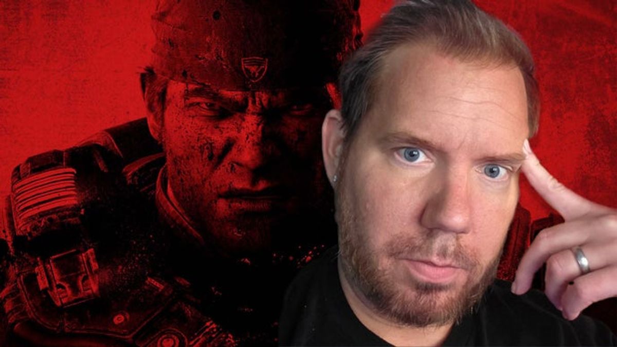 Cliff Bleszinski em evento de games