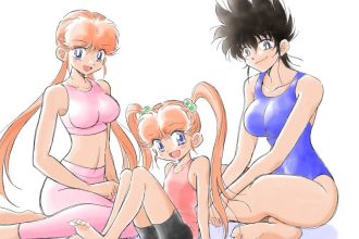 Ilustração de Tetsuhiro Koshita celebrando a adição de Noriko Hidaka e Misato Fukuen ao elenco.
