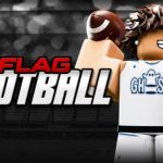Jogadores participando de uma partida de Roblox Flag Football
