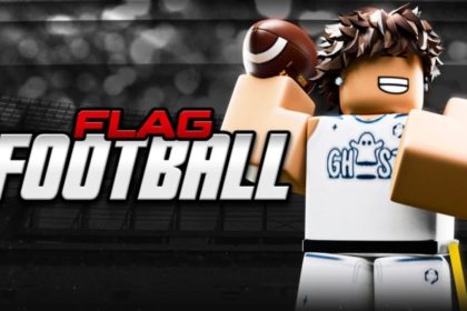 Jogadores participando de uma partida de Roblox Flag Football