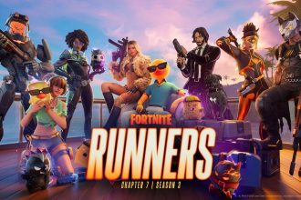 Imagem do Fortnite mostrando personagens e novas armas