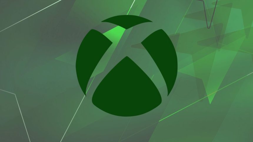 Logotipo do Xbox com fundo de jogos