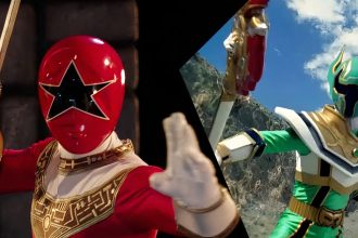 Power Rangers em ação com seus Zords