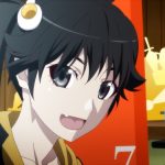 Visual do anime Karen Ogre com a protagonista em cenário montanhoso.
