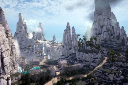 Imagem da Ilha Sunreach em Palworld