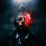 Arte do jogo Silver Pines com elementos de terror psicológico.