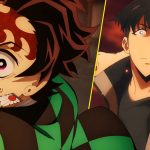 Cenas de Solo Leveling e Demon Slayer