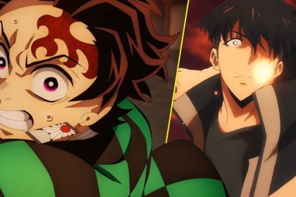 Cenas de Solo Leveling e Demon Slayer