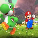 Yoshi em um cenário do novo jogo no Switch 2