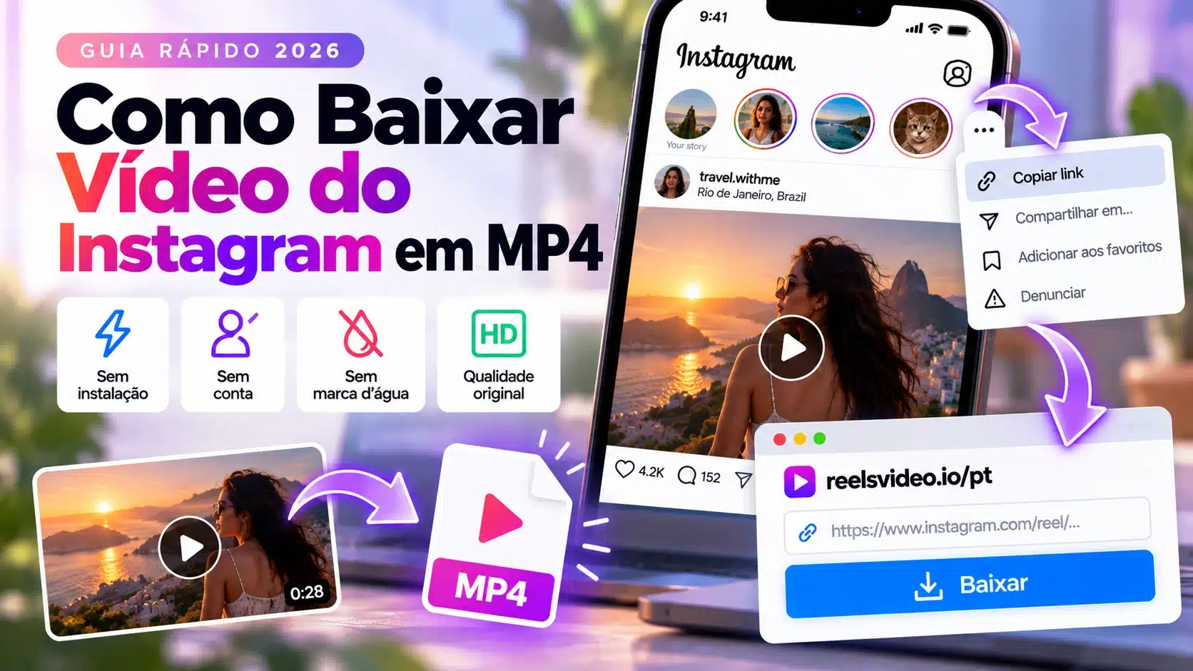 Como Baixar Vídeo do Instagram em MP4 — Guia Rápido 2026 - geeklando.com.br